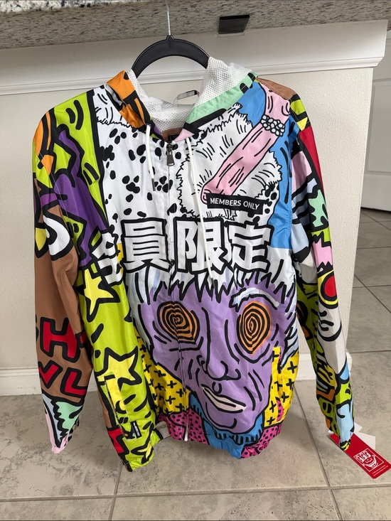 Members Only Other - Members Only Keith Harring Vibrant Multicolor Graphic Pullover Jacket